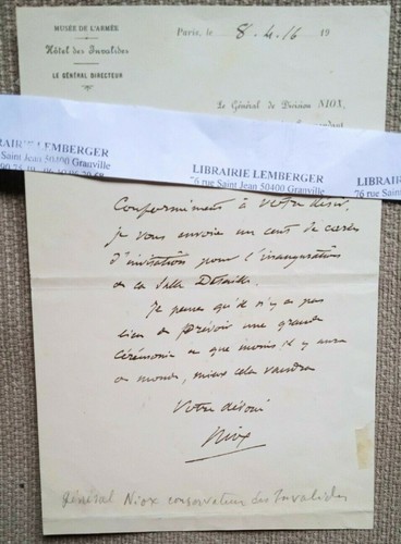 Lettre général niox - lettre,