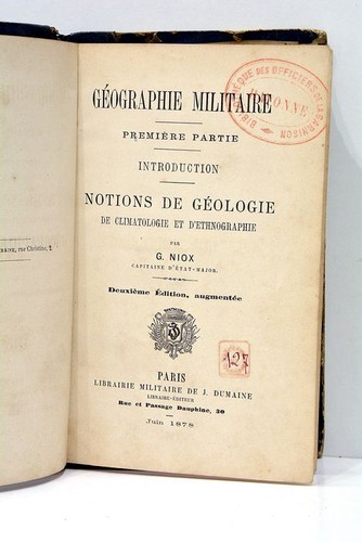 Géographie militaire - gÉographie,